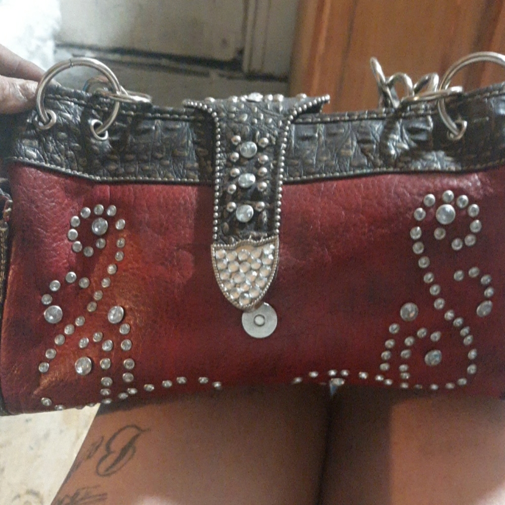 Rustic coutures red handbag